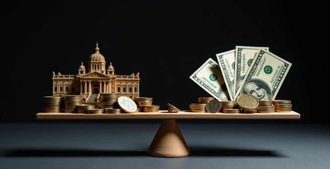 Confronto visivo tra investimenti europei e americani con focus sul rischio cambio